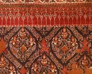 Tela del período Ayutthaya con diseños tailandeses de Indian School