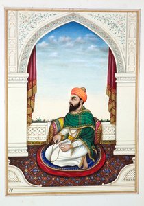 Fakir Syad Aziz-o-Deen, del Reino del Punjab, sus gobernantes y jefes, volumen I, un volumen de 27 estudios en acuarela por un artista indio no identificado, c.1840 de Indian School