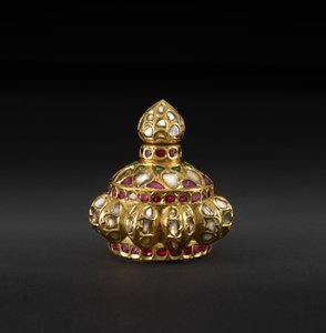 Botella de Kohl con Gemas, mediados del siglo XVII de Indian School
