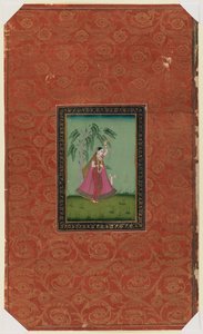 Niña con un ciervo, 1875-1900 de Indian School