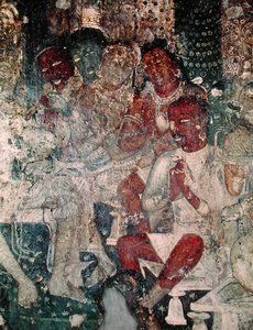 Grupo de figuras, del interior de la Cueva 16