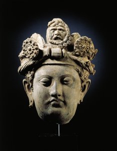 Cabeza de un Bodhisattva de Gandhara de Indian School