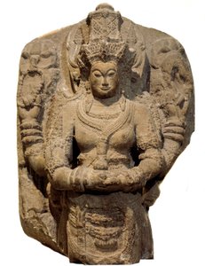Hinduismo: estela dedicada a la diosa Devi. Siglo XV. De la isla de Java de Indian School