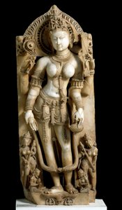 Arte indio: la divinidad Saraswati (Sarasvati) de Indian School