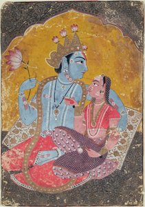 Krishna y Radha, c.1690-1700 de Indian School