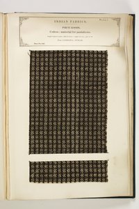Material para Pantalones, Loodiana, Punjab, Tejidos, de La Colección de los Fabricantes de Textiles de la India, por John Forbes Watson, publicado en 1866 de Indian School