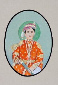 Pintura en miniatura del Maharajá Ganga Singh Bikaner