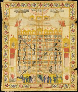 Pintura de Gyan Bazi, Rajasthan, finales del siglo XVIII de Indian School