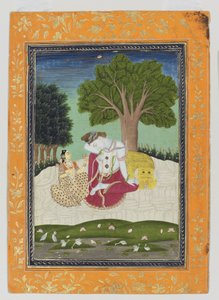 Parvati ofrece una copa a Shiva de Indian School