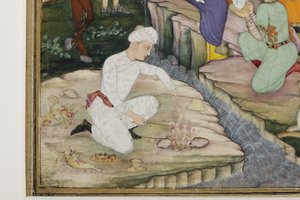 Picnic durante una cacería (detalle) de Indian School