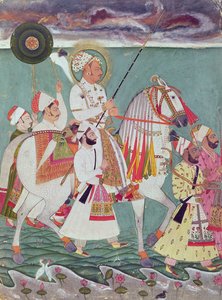 Retrato del Maharajá Ajit Singh de Jodhpur (1678-1724) de Indian School