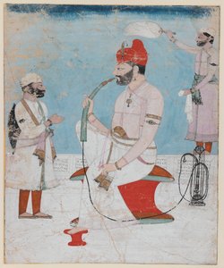 Retrato de Raja Sansar Chand de Kangra, c.1800-10 de Indian School