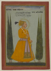 Retrato póstumo del Maharajá Ajit Singh de Marwar, 1762 de Indian School