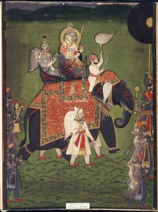 Rana Jawan Singh de Mewar (acuarela sobre papel) de Indian School