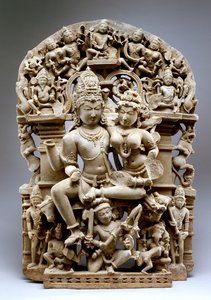 Ravana y Siva, cultura de Hinglajgarh, 1100 d.C. de Indian School