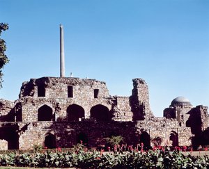 Ruinas de la ciudadela Kotla Firuz Shah, fundada por Firuz Shah Tughluq (1351-88) de Indian School