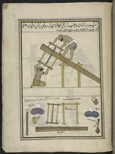 aserradores,  86 dibujos encuadernados en un volumen que representa oficios y ocupaciones en Cachemira, se muestra a los artesanos trabajando con sus implementos y equipos,  Por un artista de Cachemira, probablemente en Srinagar, c.1850-60 (gouache sobre p de Indian School