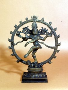 Shiva bailando en el círculo de fuego y aplastando el espíritu del mal