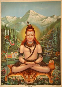Shiva meditando de Indian School