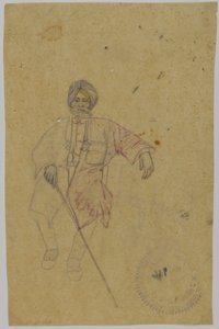 Boceto de un Maharajá de Indian School