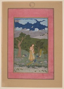 Sorath Ragini, India, Hyderabad, hacia 1760; Álbum Johnson 37, nº 24 (tinta, colores y oro sobre papel) de Indian School