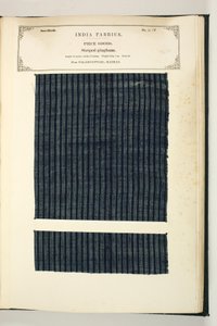 Gingham a Rayas, Palamcottah, Madrás, Tejidos, de La Colección de los Fabricantes de Textiles de la India, por John Forbes Watson, publicado en 1866 de Indian School