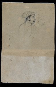 Sultán Khurram (Shah Jahan) (tinta sobre papel)