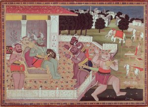 El Asura Kumbha y su corte de demonios, c.1800