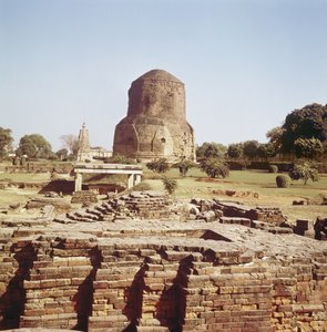 La estupa Dhamekh, c.500 d.C. de Indian School