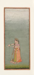 Dos damas de la corte con fuegos artificiales, c.1725 de Indian School