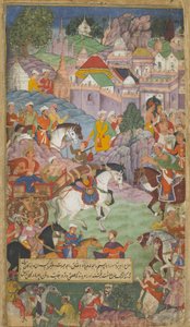 Vol.1 fol.20 Dasaratha se dirige hacia Angada para invitar a Rsyasrnga a su morada de Indian School