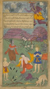 Vol.2 fol.199 Laksmana es herido por las flechas mágicas de Indrajita de Indian School