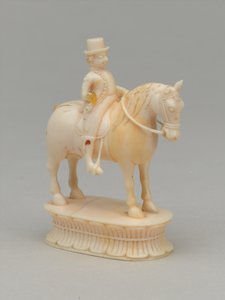 Caballero blanco, pieza de ajedrez, India, circa 1820 de Indian School