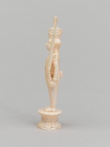 Peón blanco, pieza de ajedrez, India, circa 1820 de Indian School