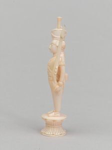 Peón blanco, pieza de ajedrez, India, circa 1820 de Indian School