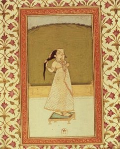 Mujer cepillándose el cabello de Indian School