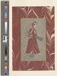 Mujer sosteniendo un pavo real, Bijapur, c.1660