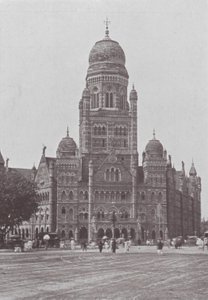Bombay / Mumbai: La Oficina Municipal (foto b/n) de Indian photographer