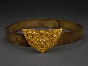 Hebilla de cinturón, Reino de Klungkung, Bali, finales del siglo XIX de Indonesian School