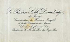 Tarjeta de visita de Raden Saleh Danoedirdgio, c.1850-80