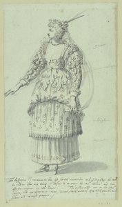 Cloris: boceto final para Henrietta Maria, c.1631 de Inigo Jones