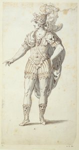 Diseño final para el vestido de Oberón, c.1611 de Inigo Jones
