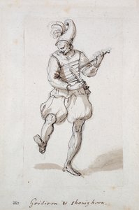 Hombre con parrilla y calzador