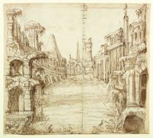 La Casa Caída de la Caballería, c.1610 de Inigo Jones