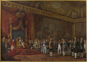 Delegación del Senado Romano presentando su homenaje a Napoleón I el 16 de noviembre de 1809, 1810 de Innocent Louis Goubaud