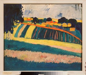 Paisaje con camino - Pintura de Iosiph Solomonovich Shkolnik (1883-1926), óleo sobre lienzo, ca. 1910 - Arte ruso, siglo XX, vanguardia - Museo Estatal de Arte A Radishchev, Saratov (Rusia) de Iosiph Solomonovich Shkolnik