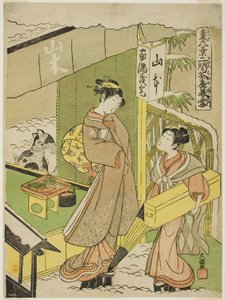 Nikenjaya no Bosetsu, de la serie "Azuma Hakkei" de Ippitsusai Bunchō