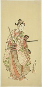 El actor Sanogawa Ichimatsu II en el traje de un joven a la moda (Wakashu) de Ippitsusai Bunchō