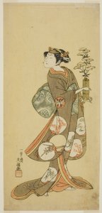 El actor Yamashita Kyonosuke I en un papel femenino de Ippitsusai Bunchō