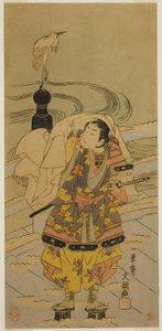 Ushiwaka-maru en el puente Gojo de Ippitsusai Bunchō